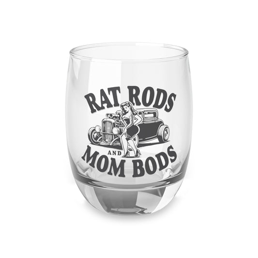 Rat Rods & Mom Bods Stamped edition Whiskey Glass