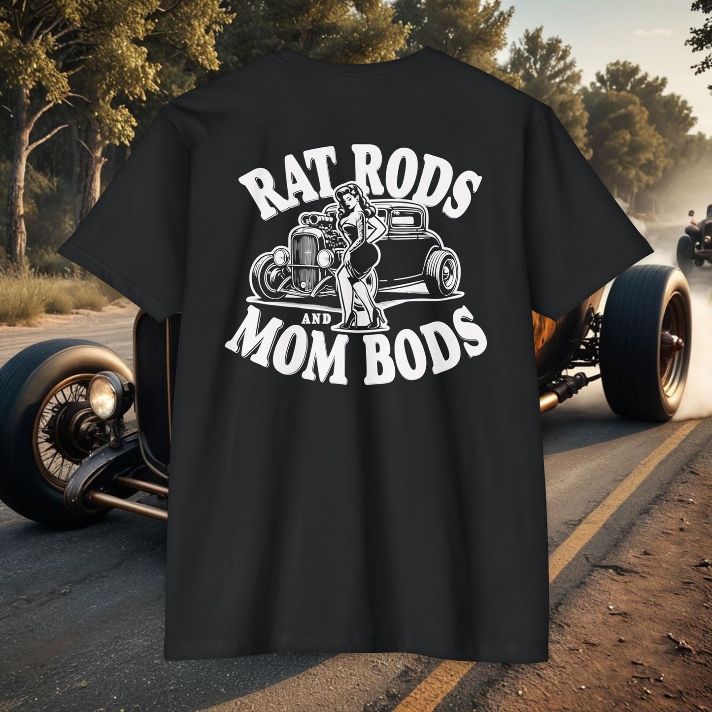 Rat Rods & Mom Bods Stamped White